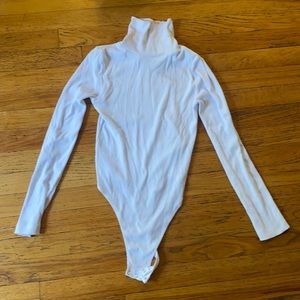 White Turtleneck body suit
